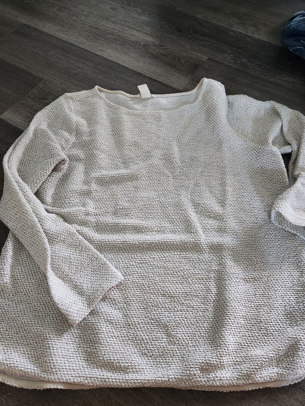 H&M Cream Scoop Neck Knit Sweater Women's Large